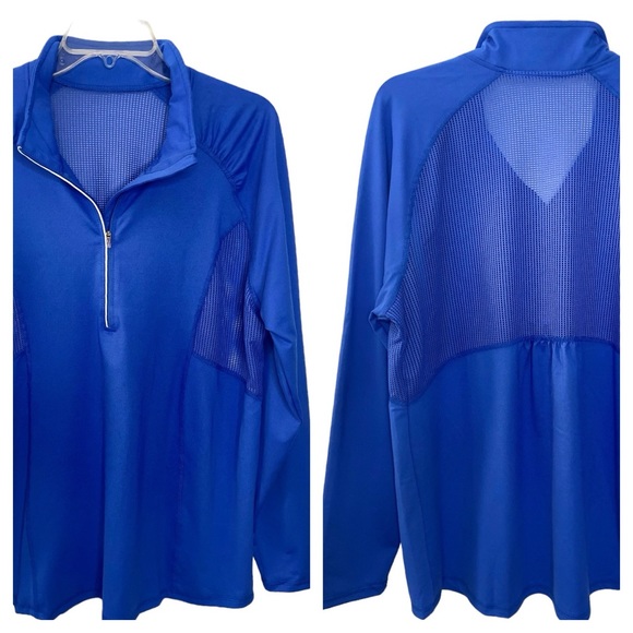 FRUIT OF THE LOOM ACTIVE MESH SEMI-FITTED ZIP RUNNING TOP NWT - 1X - Picture 4 of 13